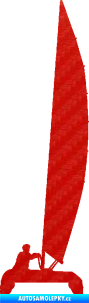 Samolepka Katamaran 001 levá 3D karbon červený