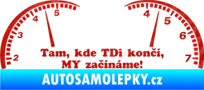Samolepka Kde TDi končí 3D karbon červený