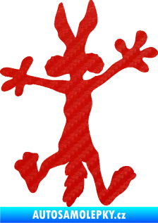 Samolepka Kojot 002 levá 3D karbon červený