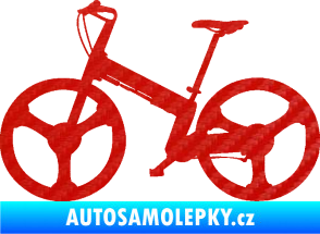 Samolepka Kolo 002 levá 3D karbon červený