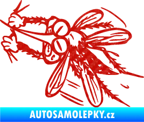 Samolepka Komár 002 levá 3D karbon červený