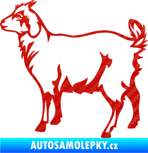 Samolepka Koza 002 levá 3D karbon červený