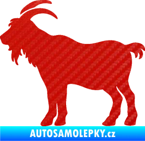 Samolepka Kozel 008 levá silueta 3D karbon červený