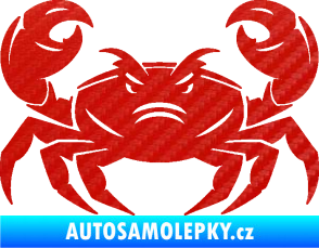 Samolepka Krab 003 3D karbon červený
