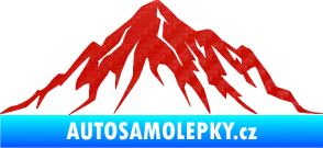 Samolepka Krajina hory 010 pravá 3D karbon červený