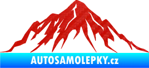 Samolepka Krajina hory 010 levá 3D karbon červený