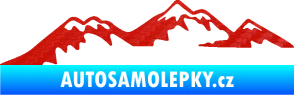Samolepka Krajina hory 020 levá 3D karbon červený