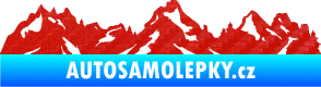 Samolepka Krajina hory 034 levá 3D karbon červený