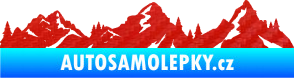 Samolepka Krajina hory 035 levá 3D karbon červený