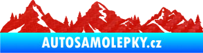 Samolepka Krajina hory 035 pravá 3D karbon červený