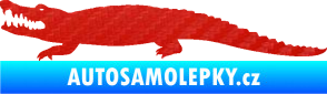 Samolepka Krokodýl 002 levá 3D karbon červený