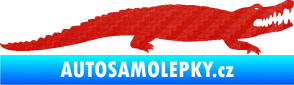Samolepka Krokodýl 002 pravá 3D karbon červený