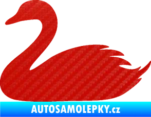 Samolepka Labuť 001 levá 3D karbon červený