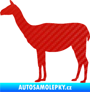 Samolepka Lama 001 levá 3D karbon červený