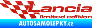 Samolepka Lancia limited edition levá 3D karbon červený