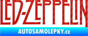 Samolepka Led Zeppelin 3D karbon červený