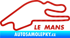Samolepka Okruh Le Mans 3D karbon červený