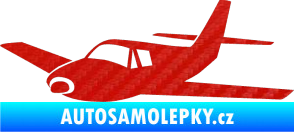 Samolepka Letadlo 001 levá 3D karbon červený