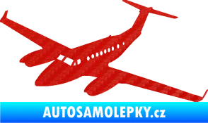 Samolepka Letadlo 010 levá 3D karbon červený
