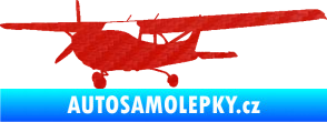 Samolepka Letadlo 014 levá 3D karbon červený