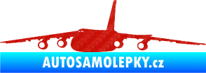 Samolepka Letadlo 015 levá 3D karbon červený