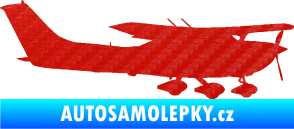 Samolepka Letadlo 021 pravá Cessna 182 3D karbon červený