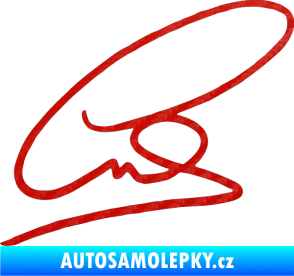 Samolepka Levis Hamilton podpis 3D karbon červený