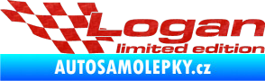 Samolepka Logan limited edition levá 3D karbon červený