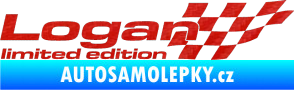 Samolepka Logan limited edition pravá 3D karbon červený
