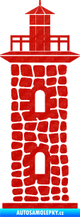 Samolepka Maják 001 3D karbon červený