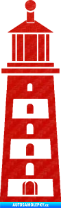 Samolepka Maják 002 3D karbon červený