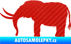 Samolepka Mamut 001 levá 3D karbon červený