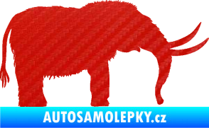 Samolepka Mamut 001 pravá 3D karbon červený