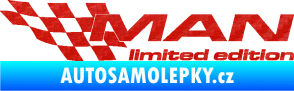 Samolepka MAN limited edition levá 3D karbon červený
