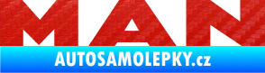 Samolepka MAN nápis 3D karbon červený