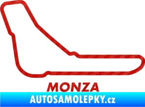 Samolepka Okruh Monza 3D karbon červený