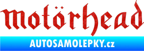 Samolepka Motorhead rovný 3D karbon červený