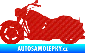 Samolepka Motorka 045 levá Harley Davidson 3D karbon červený