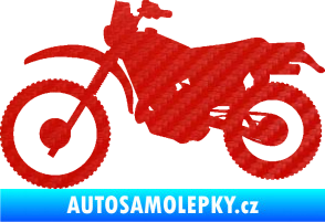 Samolepka Motorka 046 levá 3D karbon červený