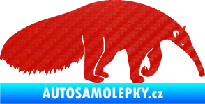 Samolepka Mravenečník 001 pravá 3D karbon červený