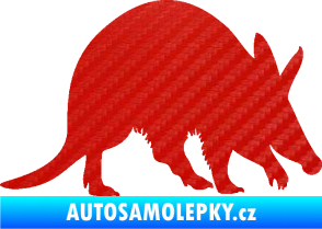Samolepka Mravenečník 002 pravá 3D karbon červený