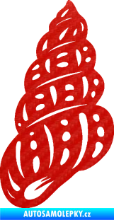 Samolepka Mušle 003 levá ulita 3D karbon červený