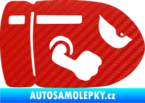Samolepka Náboj 001 pravá 3D karbon červený