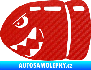 Samolepka Náboj 002 levá 3D karbon červený