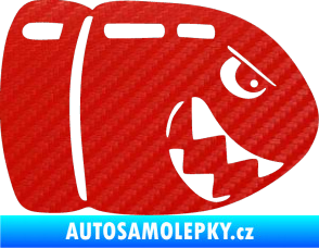 Samolepka Náboj 002 pravá 3D karbon červený
