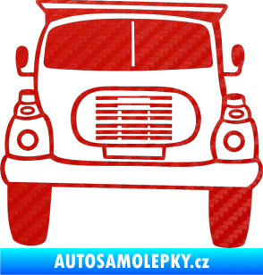 Samolepka Nákladní auto karikatura 3D karbon červený