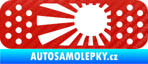 Samolepka Náplast 002 levá 3D karbon červený