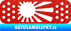 Samolepka Náplast 002 pravá 3D karbon červený