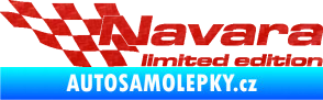 Samolepka Navara limited edition levá 3D karbon červený