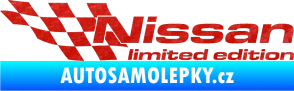 Samolepka Nissan limited edition levá 3D karbon červený